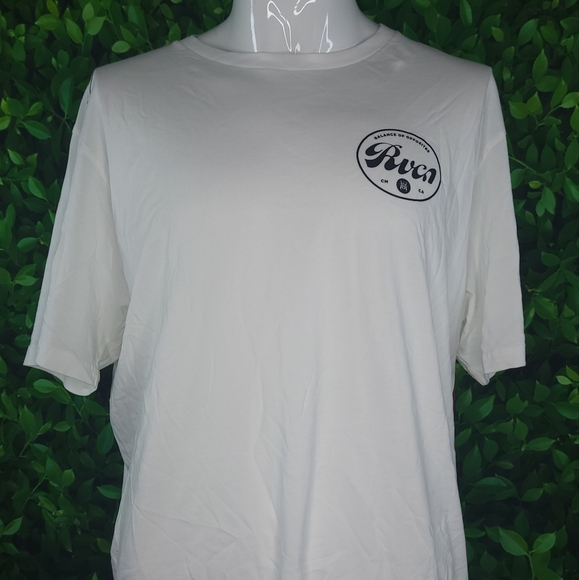 RVCA Men's Standard Wash Regular Fit White T-Shirt - Size: 2X - NWT - Picture 4 of 10